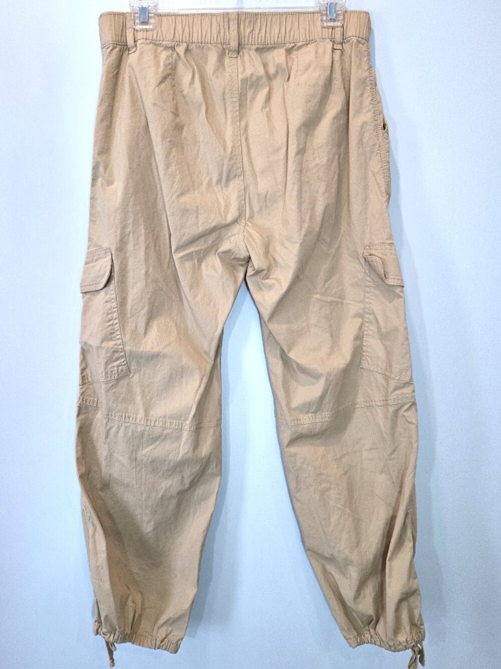 NWOT Sanctuary Beige Cotton Pull-on Cargo Pants Size L - Picture 2 of 4